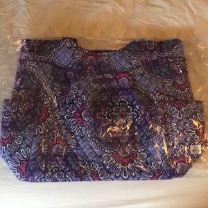 Vera Bradley Pleated Tote Lilac Tapestry